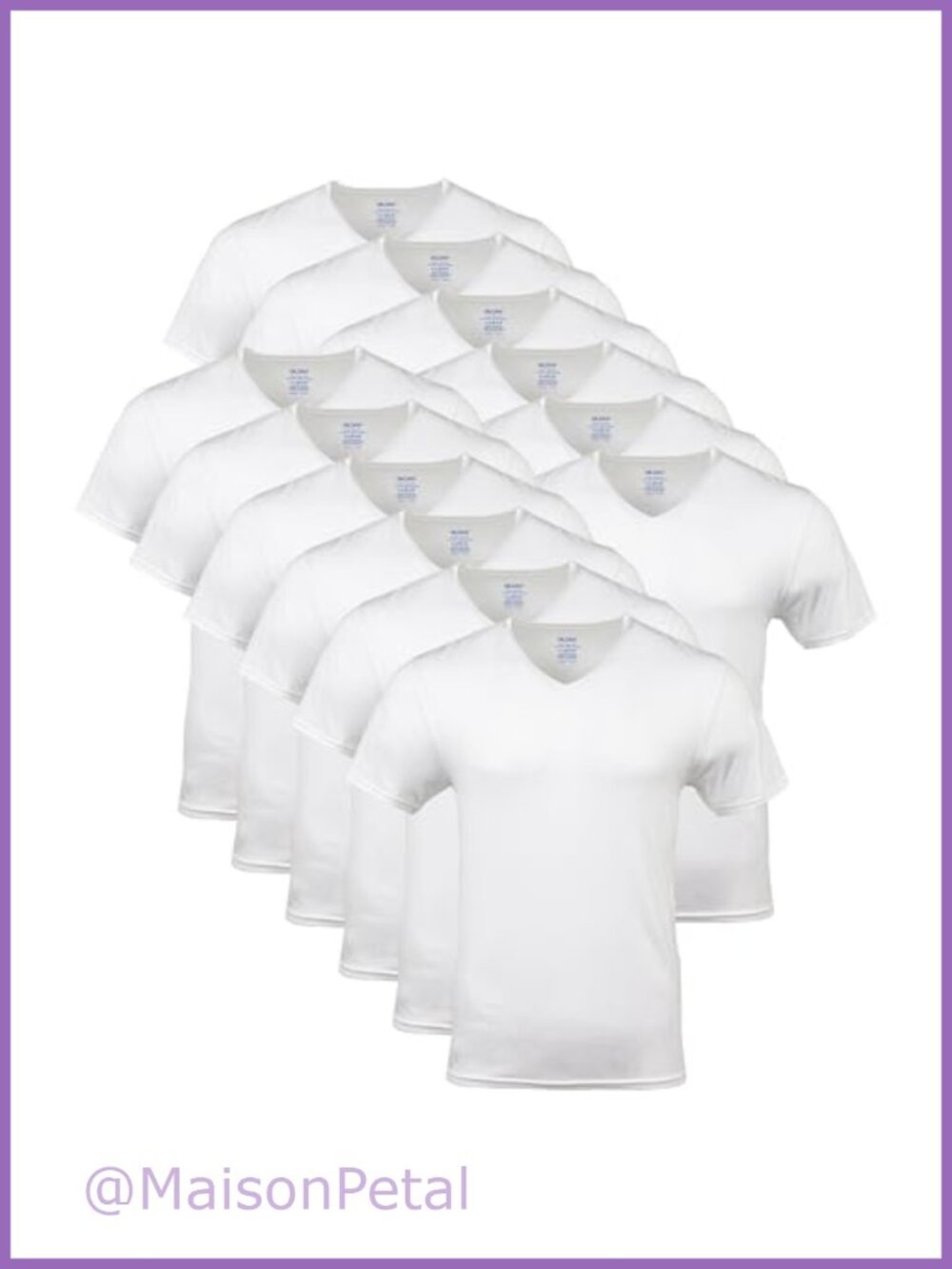 Men's V-Neck T-Shirts Multipack Moisture Wicking Tag-Free Cotton